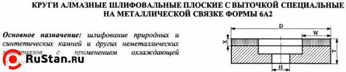 Круг алмазный 6А2 (плоский с выточкой) 150х20х4х24х32 АС4 100/80 100% В2-01 144,0 карат фото №1