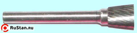 Борфреза тв.спл. с обратным конусом d10х10х6х65х20 спиральная насечка  (N10 10М06) "CNIC" фото №1