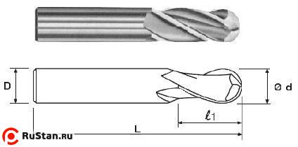 Фреза Концевая радиусная d 4,0х 14х51 ц/х ВК8 Z=4 R-2,0 фото №1 Фреза Концевая радиусная d 4,0х 14х51 ц/х ВК8 Z=4 R-2,0 фото №1