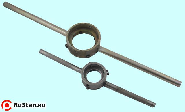 Плашкодержатель d 20/38мм (М3-М14, G1/8"-G1/4") двухстор. с 2-мя кольцами покр. цинк фото №1