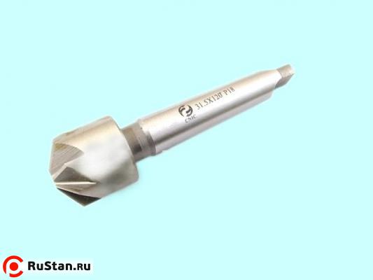 Зенковка d25,0х 29х121 конус 120° Р18 к/х Z=6 КМ2 DIN335B "CNIC" фото №1