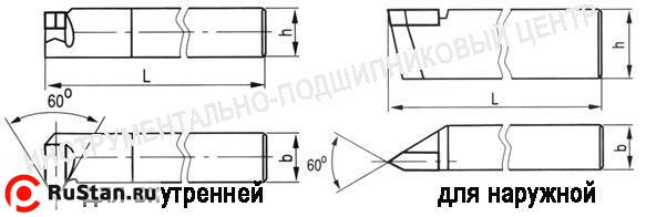 Резец Резьбовой  40х25х200 Т15К6  для наружной резьбы фото №1