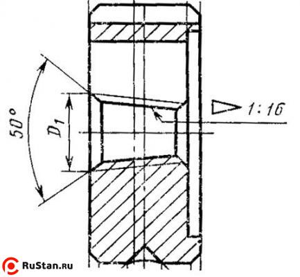 Плашка Коническая дюймовая   К  1 1/2"(NPT), 11 1/2 ниток/дюйм, dнар.90мм фото №1