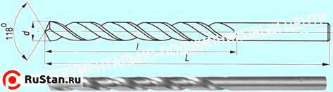 Сверло d  2,9  ц/х Р6М5 (без маркировки марки стали) фото №1