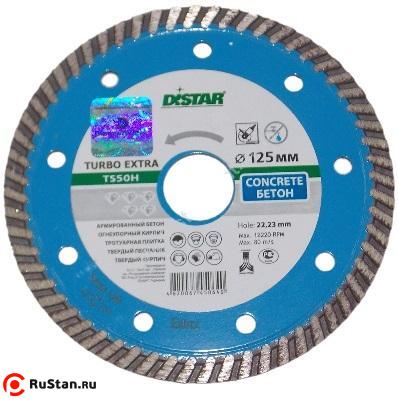 Диск отрезной алмазный Для сухой резки 1A1R 125х2,2х9х22,23  Turbo 
Extra с непрерывной реж. кромкой
 фото №1