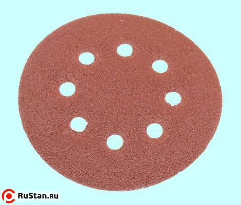 Диск из шлифшкурки 125мм 14А Р 80 самозацепляемый на липучке с перфорацией "CNIC" (SA16023H) фото №1