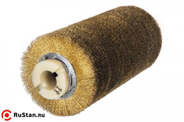 Щетка брашировальная фото №1 Брашировальная щетка валик Д130х410х30мм, ворс гофрированный стальной латунированный d0,20 мм, универсальная для JET JWDS-1632; JWDS-1836; JWDS-2244 и PM2244 фото №1