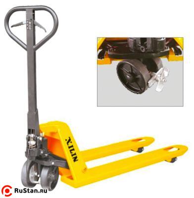 Тележка гидравлическая XILIN г/п 2500 кг BFB с тормозом (резин.колеса) фото №1
