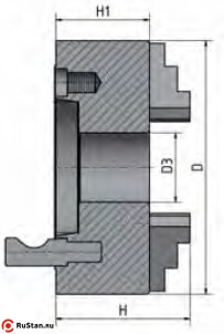 Трехкулачковый токарный патрон Optimum 250 мм Camlock ASA D1-6" фото №2 Патрон токарный 3-кул. 250 мм  Camlock ASA D1-6" фото №2