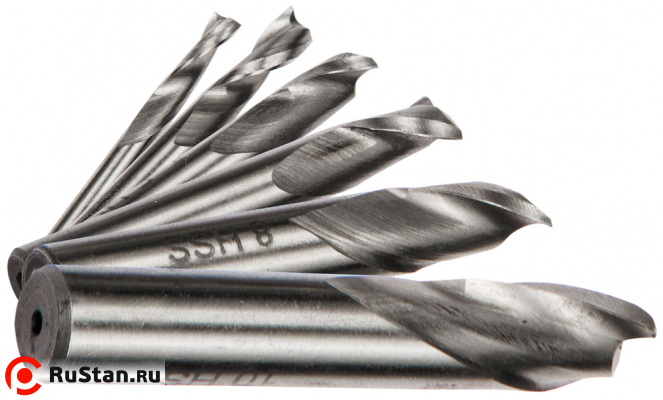 Набор концевых фрез из быстрорежущей стали 3,4,5,6,8,10 мм фото №2 Набор концевых фрез из быстрорежущей стали 3,4,5,6,8,10 мм фото №2