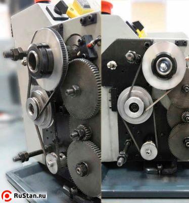 Главное преимущество токарного станка: Наличие металлических шестерней обладающих высоким ресурсом и повышенной износостойкостью, а наличие клиновидного ремня позволит избежать повреждения двигателя при превышении нагрузки на шпиндель фото №2 METAL MASTER MML 1830 фото №2
