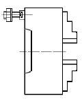 Патрон токарный d 160 мм 3-х кулачковый тип 3234 DIN 55027 условный конус 4 (аналог Польского) 