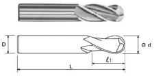 Фреза Концевая радиусная d14х30х89 ц/х ВК8 Z=4 R-7,0