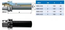 Втулка переходная с хв-ком HSK-А 63 на КМ1 с резьб. отверст. М  6  (с затяжным винтом) для концевых фрез