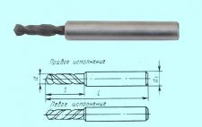 Сверло d  4,6х16х56 ц/х ВК8 цельное стальной ут. хв. dхв. 7,0 ГОСТ17273