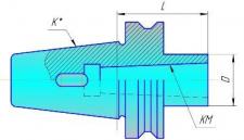 Втулка переходная с хв-ком 7:24-50 на КМ2 с отверстием под клин для станков с ЧПУ, (ГОСТ 25827-93, исп.2)