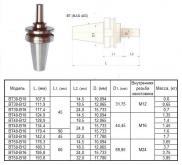 Оправка 7:24 -ВТ30х45 (MAS403) / В16 на внутренний конус сверлильного патрона (для станков с ЧПУ) 